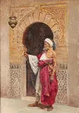 Guarding the Palace by Circle of & attributed to Ludwig Hans Fisher, Oil on canvas, sold Aug 2026