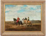 W. Larsen, A Lookout Party, Oil on canvas