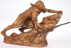 An Arab Warrior on Lookout by Emile Guillemin, Terracotta, offered Aug 2026