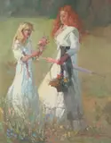 Wildflowers in the Meadow by Betty (Elizabeth Jean) Billups, Oil on canvas, sold Aug 2026