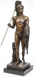 Bertel Thorvaldsen, Jason Holding the Golden Fleece, Bronze with brown patina on marble base