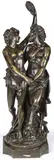 Michel Clodion, Nymph and Satyr, Bronze with dark brown patina