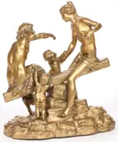 Michel Clodion, A Satyr and a Nymph with Babies, Bronze