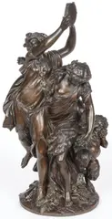 Michel Clodion, The Triumph of Bacchus, Bronze with brown patina