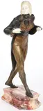 Pierre le Faguays, Incroyable, Polychromed bronze and ivory on marble base