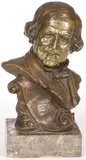 Francesco De Luca, Bust of Gioachino Rossini, Bronze with brown patina
