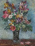 David Burliuk, Floral Still Life with Irises