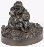 Leonid Pozen, Man in Sorrow, Bronze with dark brown patina