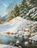 Constantin Westchiloff, Alpine Winter Stream