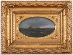 Ivan Konstantinovich Aivazovsky, Sailing ship at Sunset, Oil on canvas laid down