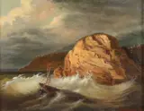 Alexi Petrovich Bogoliubov, Rough Seas, Oil on canvas