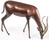 Leot Vanderveen, Antelope, Bronze with reddish brown patina