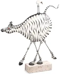 Happy Zebra by Todd J. Warner, Mixed media, sold Aug 2026