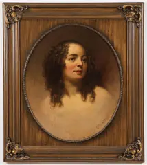 Portrait of Beautiful Young Woman with Sausage Curls by Samuel Waugh, Oil on canvas, sold Aug 2026