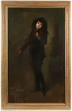 Edmund Aubrey Hunt, The Young Violinist, Oil on canvas