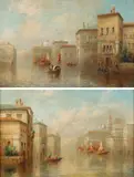 James Salt, Venetian Scenes, Oil on canvas