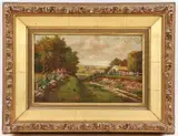 Henry Hulsmann, Bucolic Summer Landscape with Farmstead, Oil on canvas