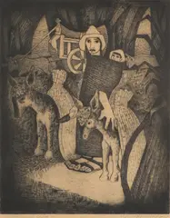 Mauricio Lasansky, Peladora De Cana, Etching