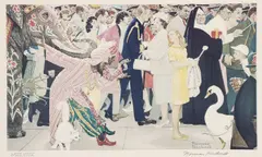 Norman Rockwell, Saturday People, Color lithograph