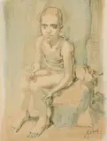 Conger Metcalf, Seated Boy Holding Plumbs