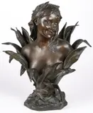 Henri Godet, Spring Emerging, Bronze with dark brown patina