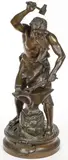 Adrien Étienne Gaudez, Le Forgeron, Bronze with dark brown patina