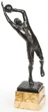 Adolf Wagner, The Footballer, Bronze with dark brown patina