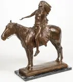Cyrus Edwin Dallin, Appeal the Great Spirit, Bronze with dark brown patina