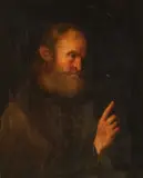 Christian Wilhelm Ernst Dietrich, A Philosopher's Head, Oil on canvas