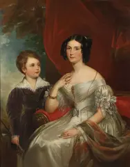 Sir William Beechey, Portrait of Lady Georgiana Bertie and her Son Charles, Oil on canvas