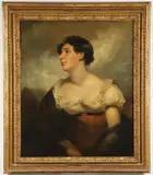 George Clint, Portrait of a Beautiful Woman, possibly the noted Irish Actress Harriett Constance Smithson, Oil on canvas
