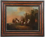 Dirk Maas, At the Blacksmiths, Oil on canvas