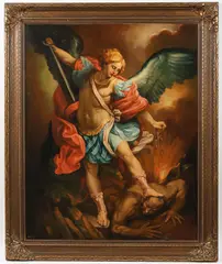 Guido Reni, The Archangel Michael Defeating Satan, Oil on canvas