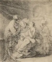 The Doctors Visit by Jean-Honoré Fragonard, Chalk on laid paper, sold Apr 2026
