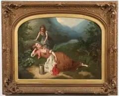 A Tickly Situation by William Edward Millner, Oil on canvas, sold Apr 2026