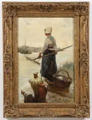 Adam Edwin Proctor, Along the Shore, Oil on canvas