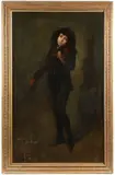 Edmund Aubrey Hunt, The Young Violinist, Oil on canvas