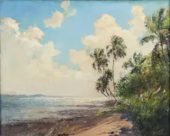 Albert Ernest (Beanie) Backus, Trade Winds and Glimmering Light, Oil on canvas