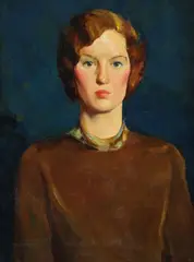 Alma Held, Portrait of an Attractive Woman with Wave Coiffure, Oil on board