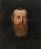 German School, Portrait of noted zoologist Johann Adam Otto Bütschli, Oil on canvas board