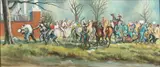 Dorothy Young Graham, Trouble in Selma, Oil on masonite