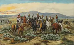 J.E. Sampson, The Range Boss, Oil on canvas