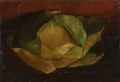 Pierre Ranson, Still Life with Cabbage, Oil on canvas