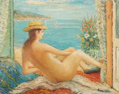 Alois Lecoque, Nude sur La Jevare, Oil on canvas