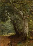 Frederick Hines, A Hampshire Lane, Oil on canvas