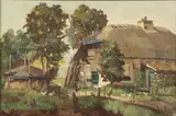 Dutch School, Farm Yard with Chickens, Oil on canvas
