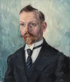 French School, Impressionistic Portrait of a Well Attired Gentleman, Oil on canvas