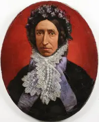 Portrait of a Woman with Floral Decorated Lace Bonnet by French School, Oil on canvas, sold Apr 2026