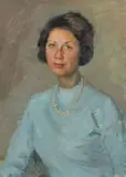König, Portrait of a Woman in Blue with a Pearl Necklace, Oil on board