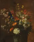 French School, Floral Still Life, Oil on canvas